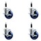 Service Caster 4'' SS Solid Poly Swivel 7/8'' Expanding Stem Caster Set with Brake, 4PK SCC-SSEX20S414-SPUS-TLB-78-4 - alternate 1
